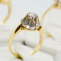 Złote pierścionki z brylantami